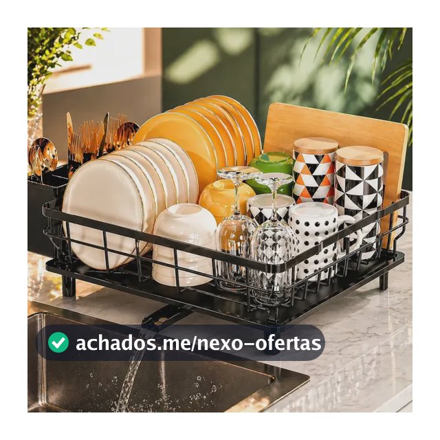 Escorredor De Pratos Em Aço Inox Com Dreno Prateleira De Pratos Drenagem Automática Para Pratos Copos Talheres e Tigela Limoa