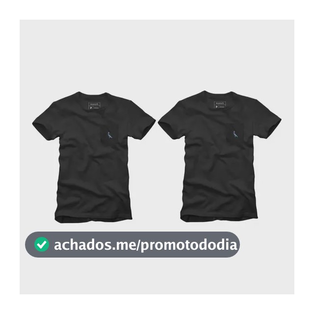 Kit 2 Camisetas Bolso Cb Pica-pau Xadrez Reserva