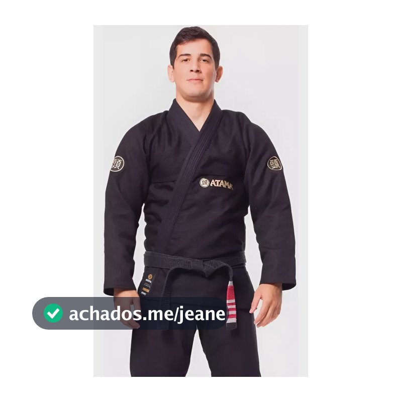 Kimono Jiu Jitsu Atama Classic Preto Unissex Preto A2