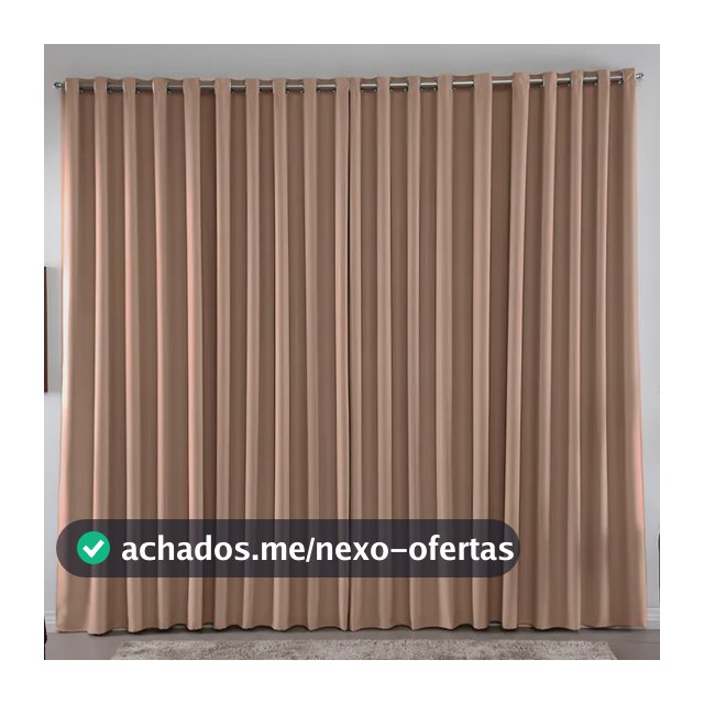 Cortina 3,00x2,80 Metros Blackout Blecaute Avelã Corta Luz Em Tecido Grosso Para Quarto E Sala Casa Laura Enxovais
