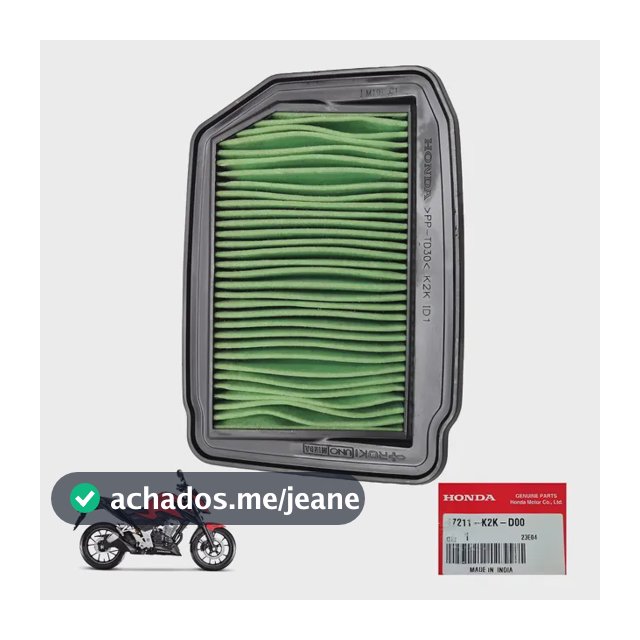 Filtro De Ar Cb 300f Twister 2023 Original Honda 17211k2kd00