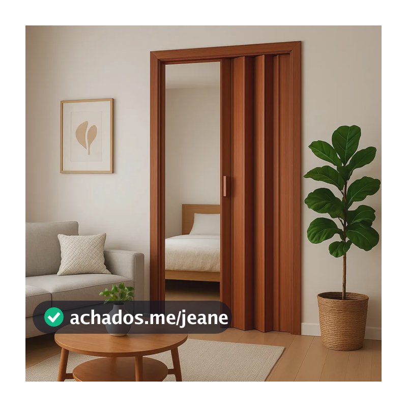 Porta Sanfonada Pvc Multilit 2,10cmx0,84cm cor Mogno