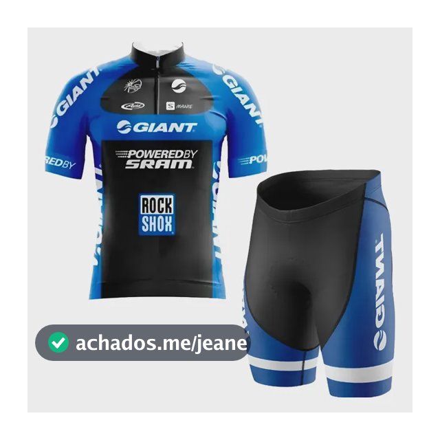 Conjunto Ciclismo Camisa Manga Curta E Bermuda Giant Dry Fit