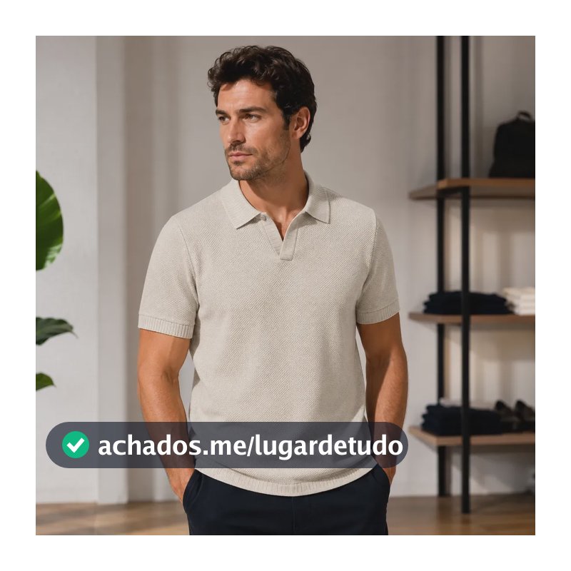 Camisa Polo Hering Masculina Trico Leve Respirável Estilo Cáqui Xl