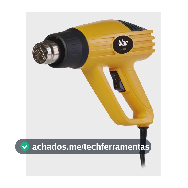 WAP Soprador Térmico Profissional EST2000, com 2 Níveis de Calor e Fluxo de Ar, Base de Apoio, 1500W