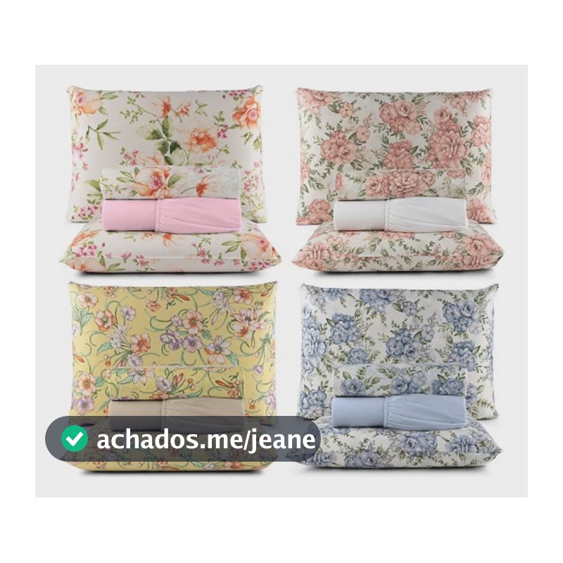 Jogo de Lençóis Queen Box Micropercal 400 Fios Floral Estampado
