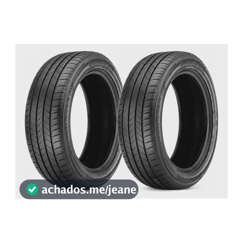 Kit 2 Pneus Aro 17 Bridgestone 205 50R17 89V Turanza T005 Radial Tubeless HT Passeio Premium Alta Performance Resistencia Aquaplanagem Conforto Silencioso Aderencia Pista Molhada Estabilidade