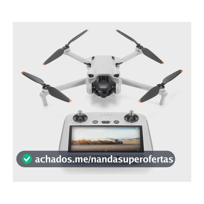 Dji Drone Dji Mini 3 Rc Com Câmera 4k Dji047 Branco Y Cinza