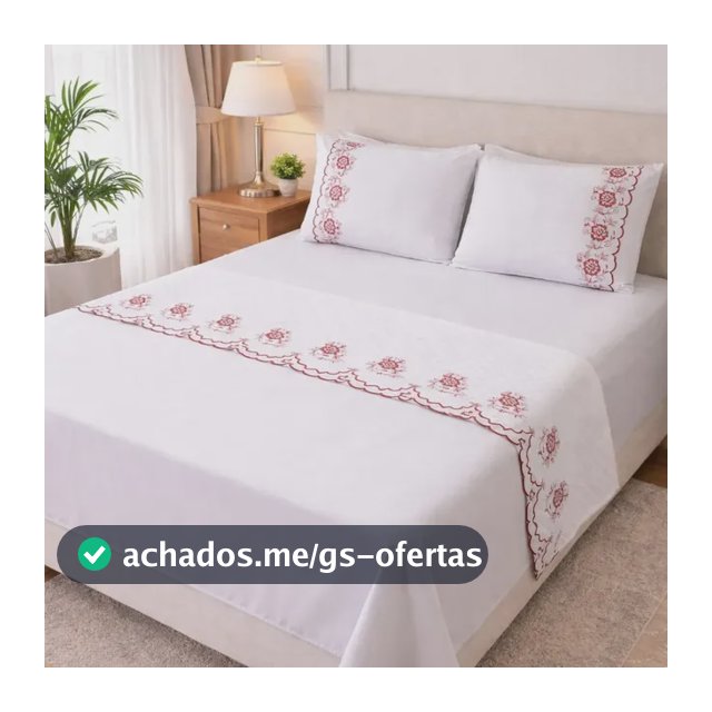 Jg De Lençol Diamante Casal Queen 4 Peças Bordado 400 Fios
