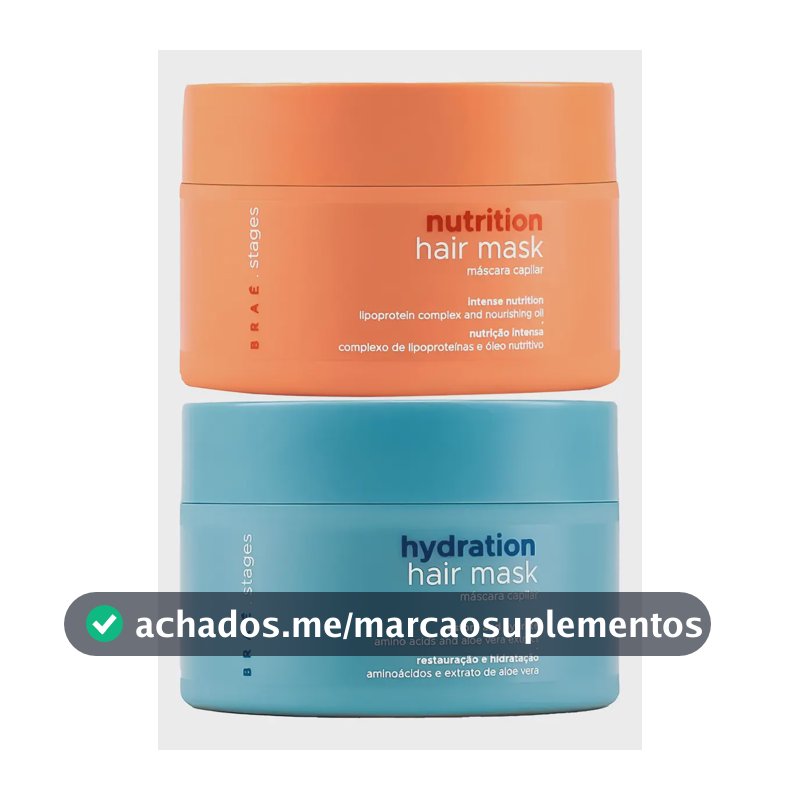Máscaras De Tratamento Nutrição + Hidratação Stages - Braé