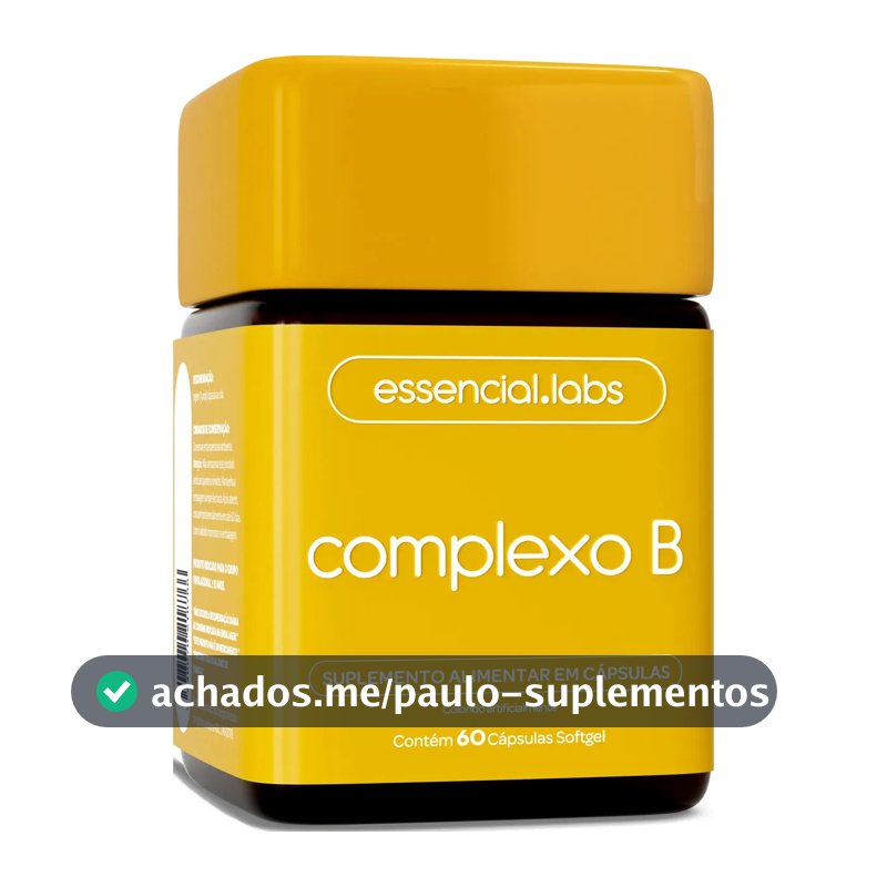 COMPLEXO B - 60 Cápsulas Softgel - Fórmula com Máxima Concentração e Biodisponibilidade