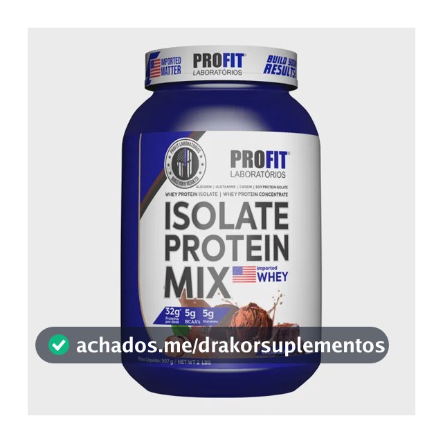 Isolate Protein Mix Whey Isolado Bcaa Glutamina Profit Labs