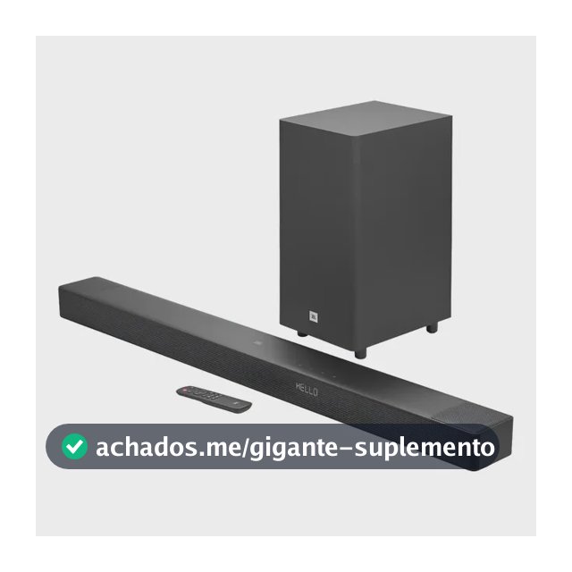 Soundbar JBL Cinema SB595 Bluetooth 220w 3.1.2 Canais - JBLSB595BLKBR