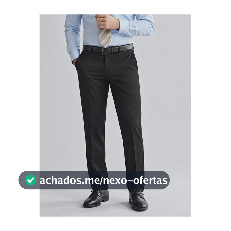 Calça Social Masculina Executivo Em Oxford Premium Preto 40