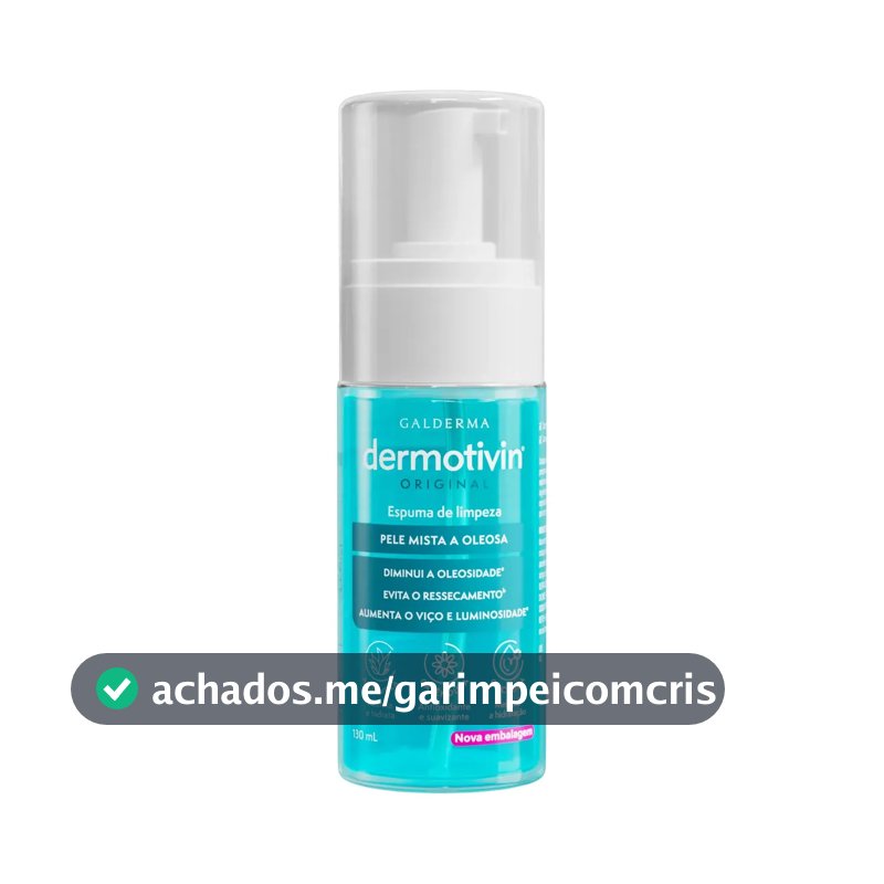 Dermotivin Original Espuma de Limpeza Facial para Pele Mista a Oleosa 130ml