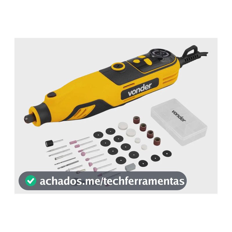 Micro Retífica Vonder + 40 Acessórios Mrv042 Mini Gravador 50 Hz / 60 Hz 130 W
