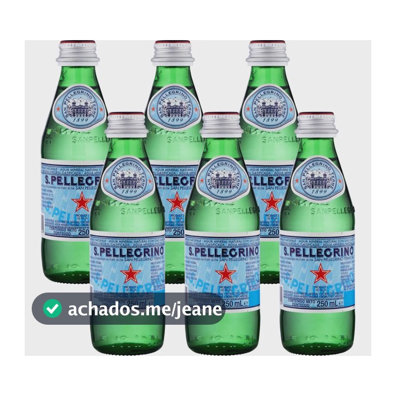 Água Mineral Natural Com Gás S. Pellegrino Pack 6x250ml