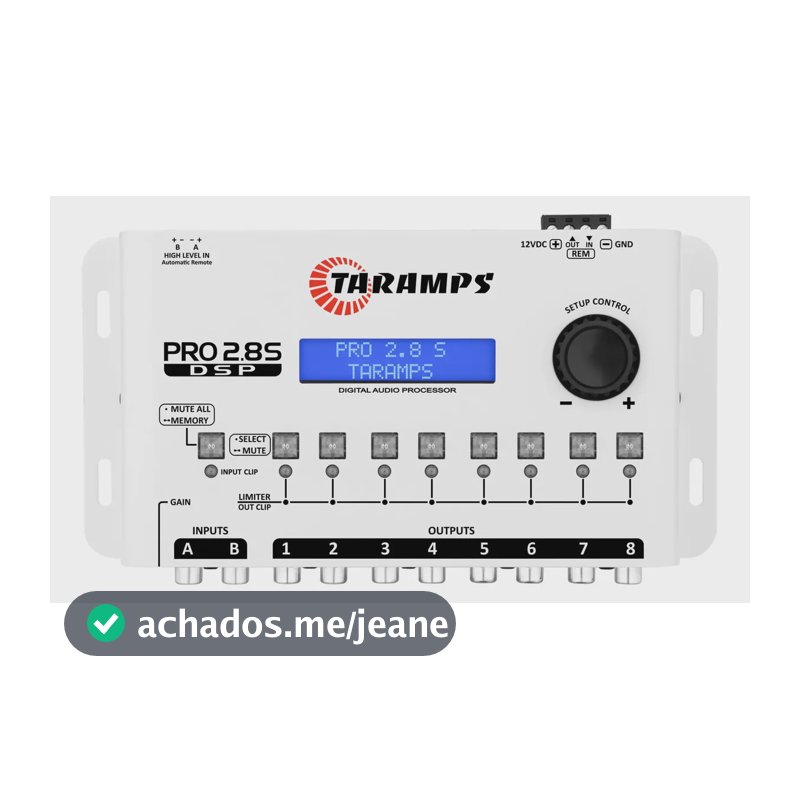 Processador Audio Digital Taramps Pro 2.8s Automotivo Branco Branco