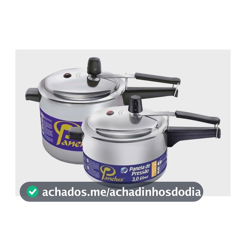 Kit 2 Panelas De Pressão 3,0 E 4,5 Lt Polida Classic Panelux Cinza