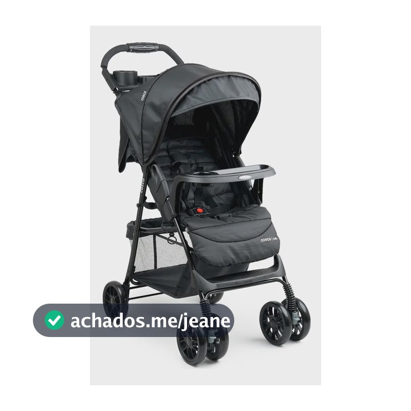 Carrinho de Bebê Cosco Kids, Griffy, Preto