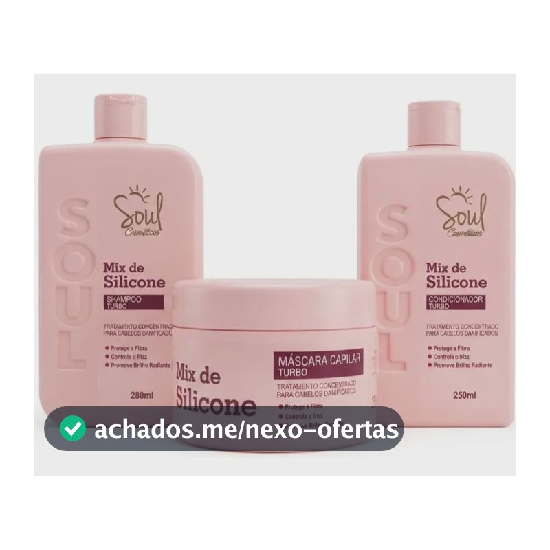 Kit Tratamento Capilar Feminino Mix De Silicone Soul Cosméticos