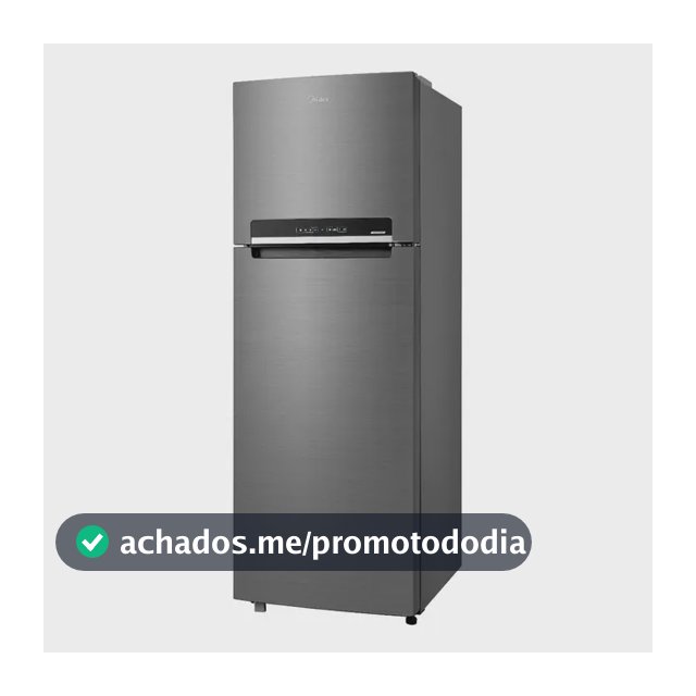 Geladeira com freezer inverter Midea Frost Free Duplex MDRT533EVD461 con capacidad de 394L inox