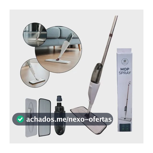 Mop Spray Com Reservatório Verocasa Para Limpeza Fácil Branco