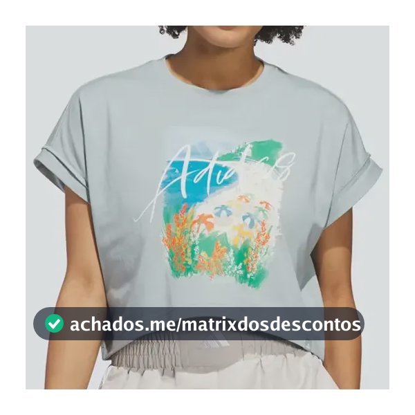 Cropped adidas Destiadi 30 T Feminina Verde Cinza - M