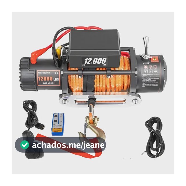 Guincho Elétrico 12000 Lbs Cabo De Kevlar Winch 2 Controles