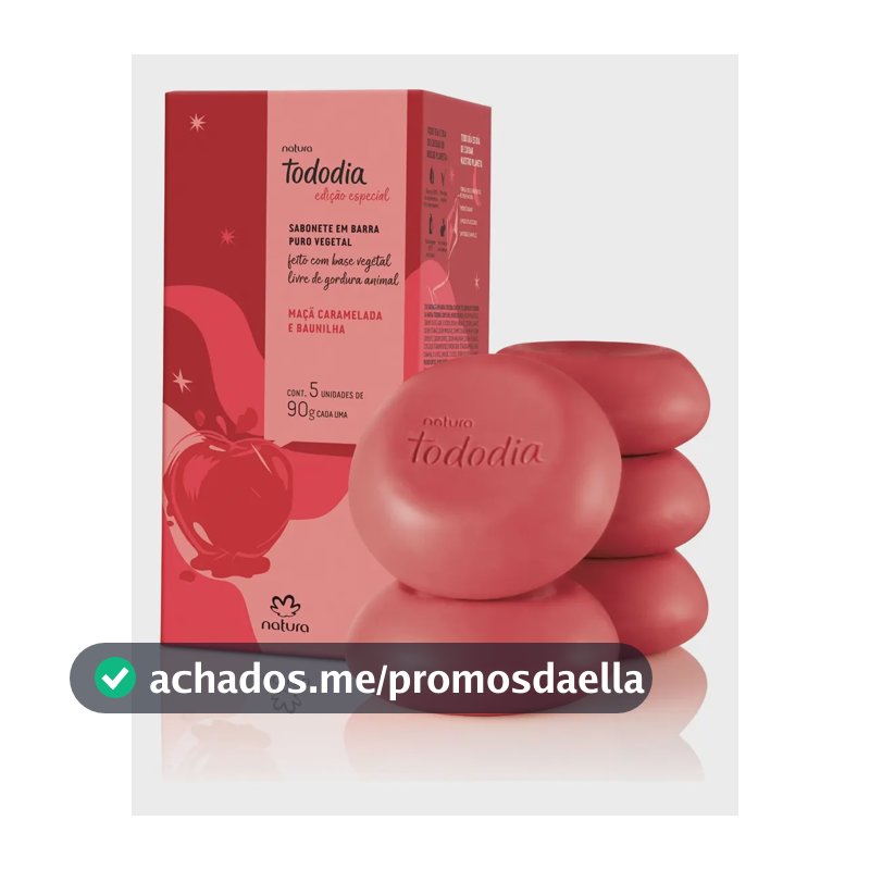 Sabonete Em Barra Natura Tododia Maçã Caramelada 5un 90g
