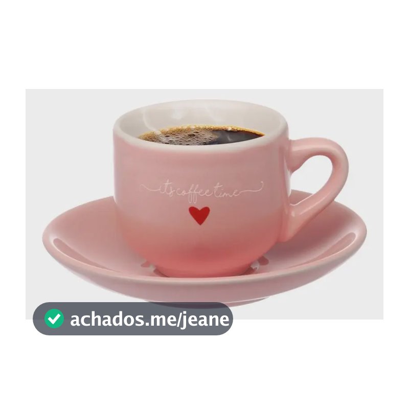 Conjunto Café 12 Peças Hauskraft L'Amour Porcelana Rosa 90ml