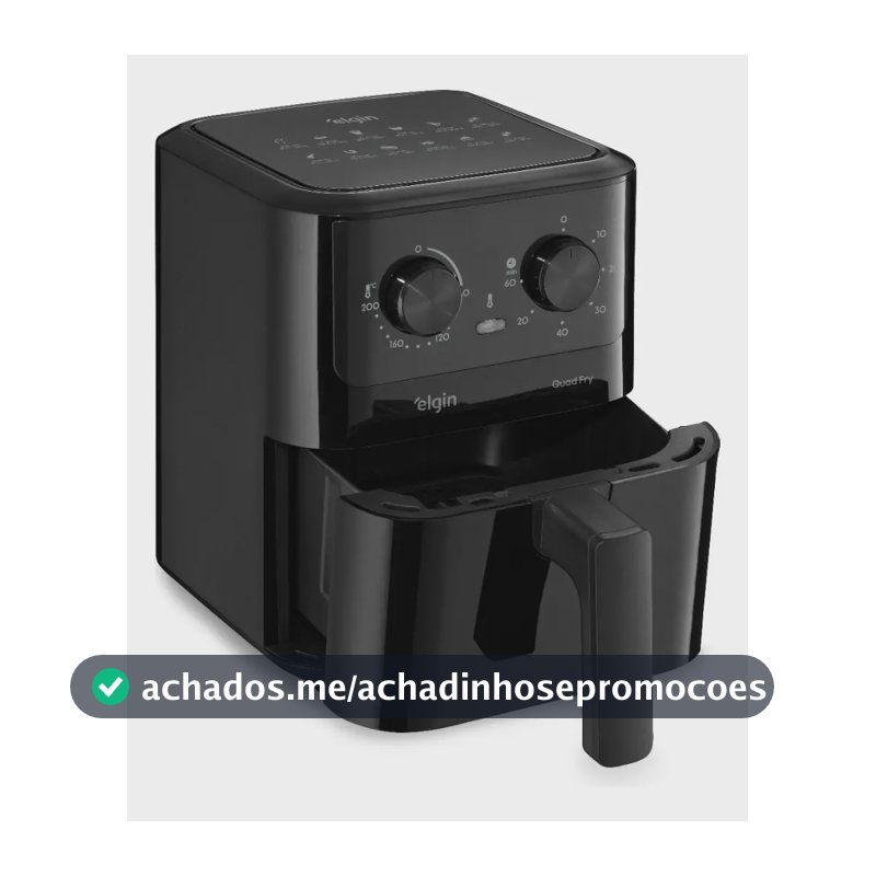 Fritadeira Elétrica Air Fryer Quad Fry 4,2 L,1400w Preto Elgin
