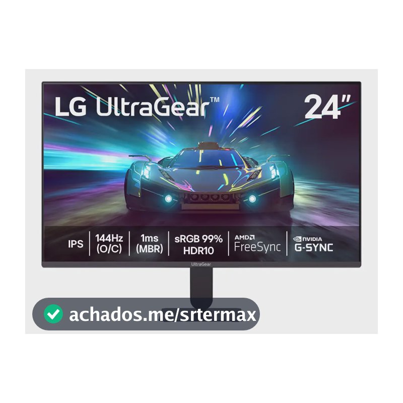 Monitor LG UltraGear™ 24G411A-B 24",FHD, 144Hz, 1ms (MBR), NVIDIA G-SYNC, AMD FreeSync, HDR10