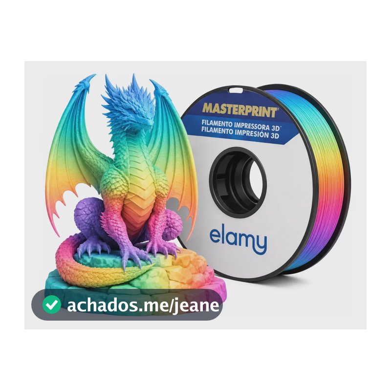 Filamento De Impressora 3d Petg 1,75mm 1kg Masterprint Luminous Rainbow