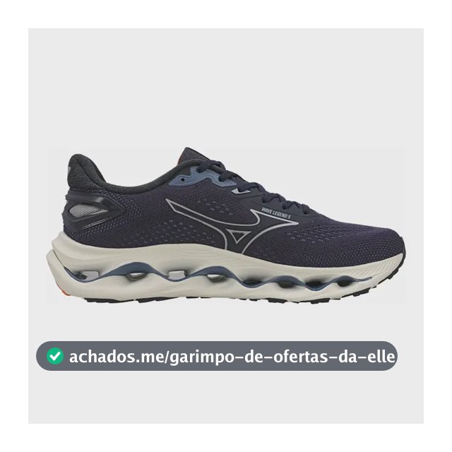 Tênis Masculino Wave Legend 5 Mizuno 555-marinho Liso 41