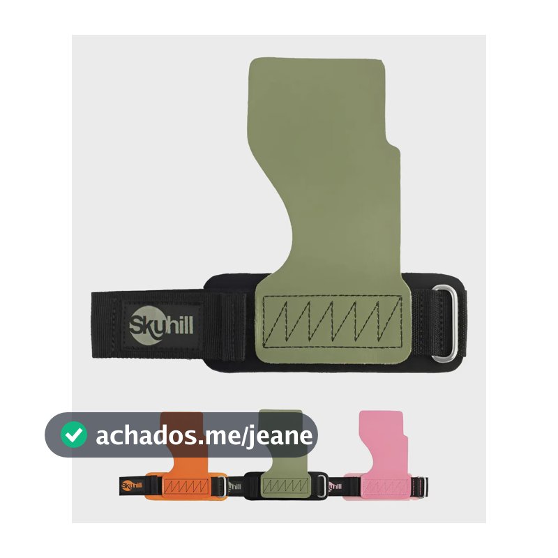 Grip Para Crossfit Skyhill Cf Preto Luva De Proteção Cor Verde Tamanho G