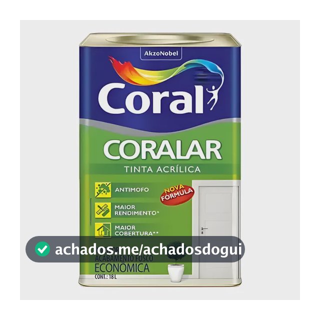Tinta Coralar Anti Mofo Acrilica Coral Escolha Sua Cor!!