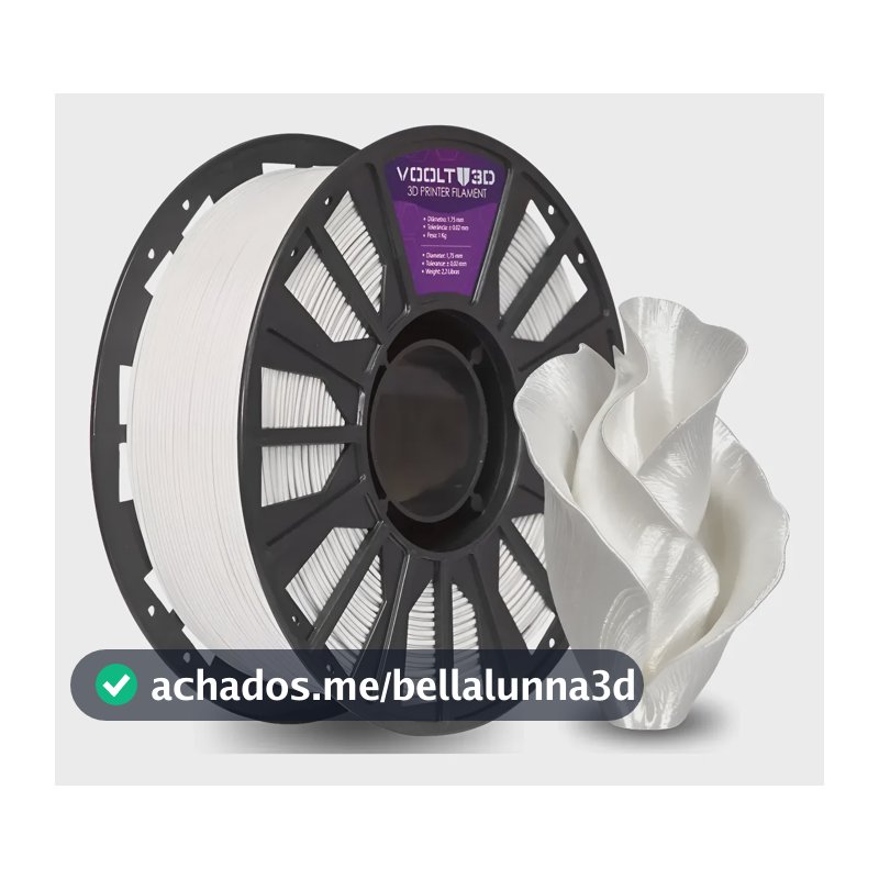 Filamento Pla Evo Off White Branco 1kg Voolt3d Imprimir Peça Branco Evo