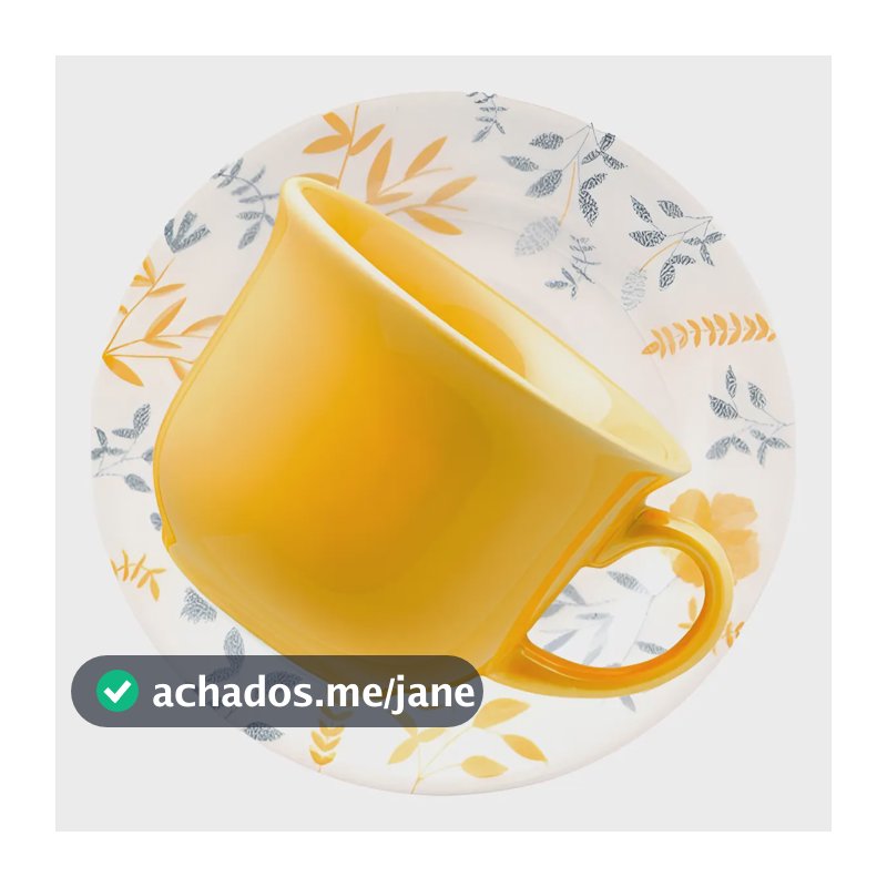 Conjunto De 6 Xícaras de Chá 200 Ml Com Pires Bem-te-vi Donna Biona