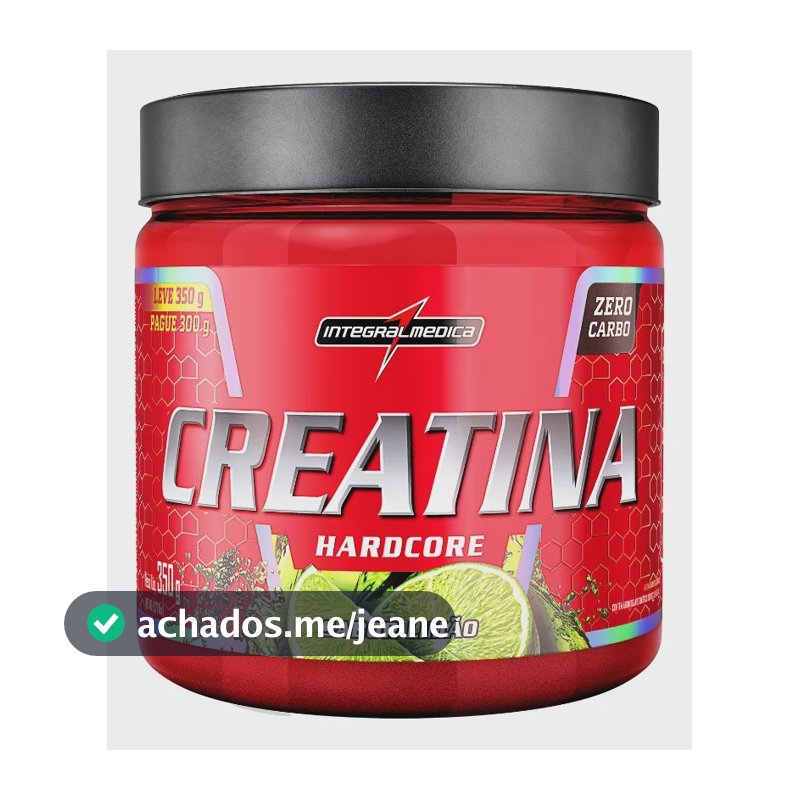 Creatina Integralmédica Monohidratada Hardcore em pó sabor Limão x 350g