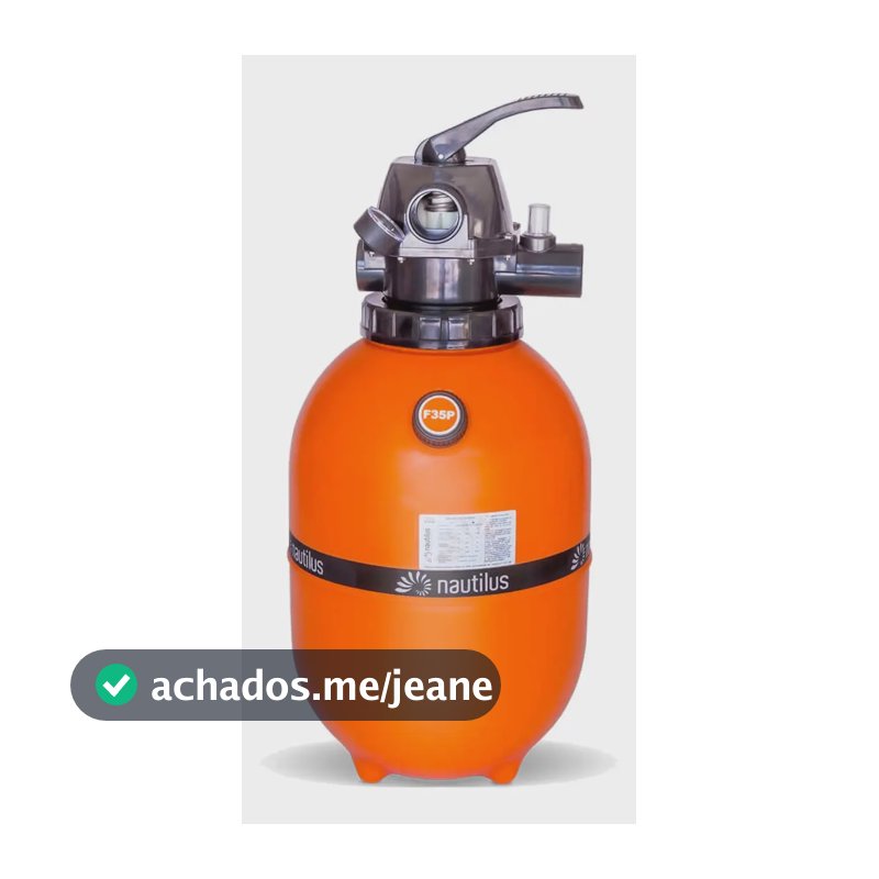 Filtro de areia Nautilus F350P 6 vias piscina residencial 29000L