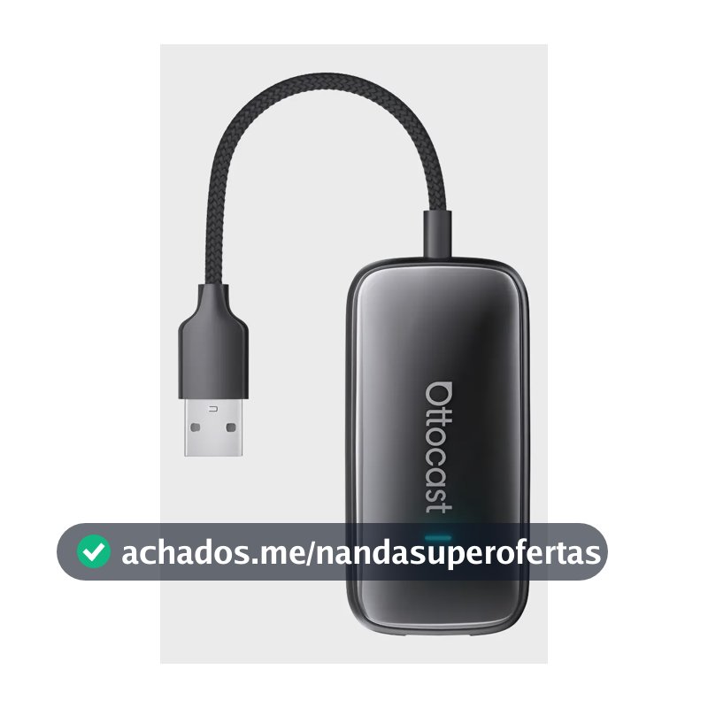 Ottocast Adaptador Sem Fio Carplay/android Auto 4gb 32gb