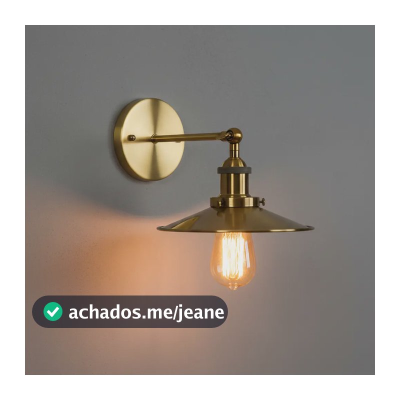 Luminaria Arandela De Parede E27 Dourado 604