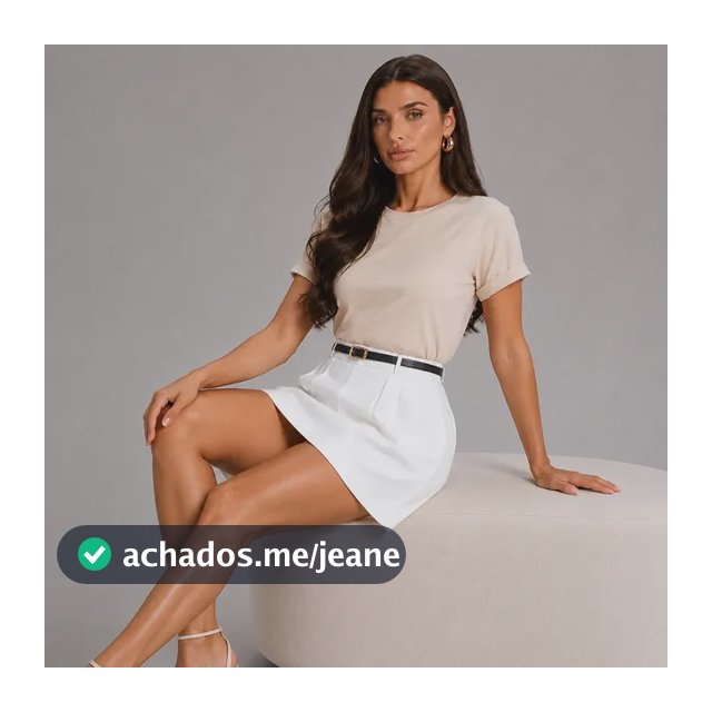 Short Saia Alfaiataria Feminino Cinto Couro Social Bolso Top