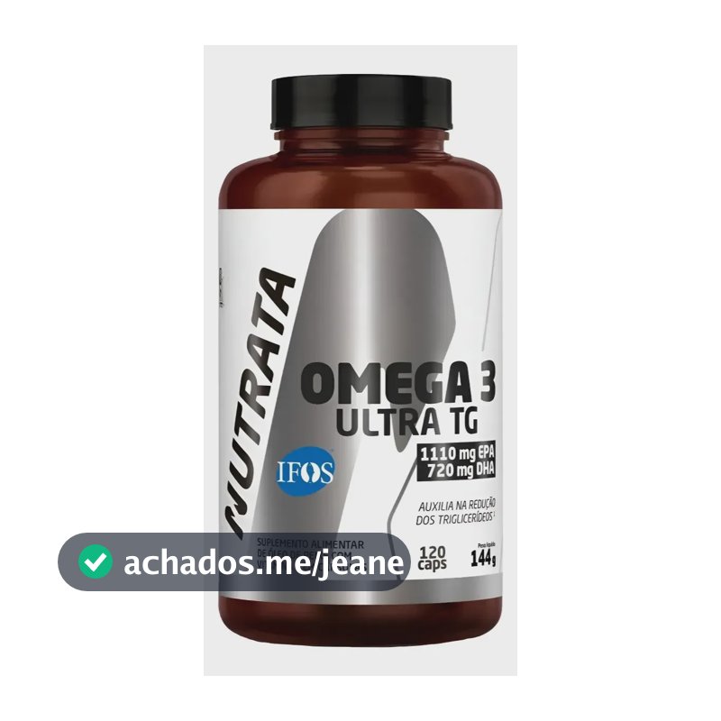 Ômega 3 Nutrata Alimentar Ultra Omega-3 em cápsula Sem sabor de 120 un