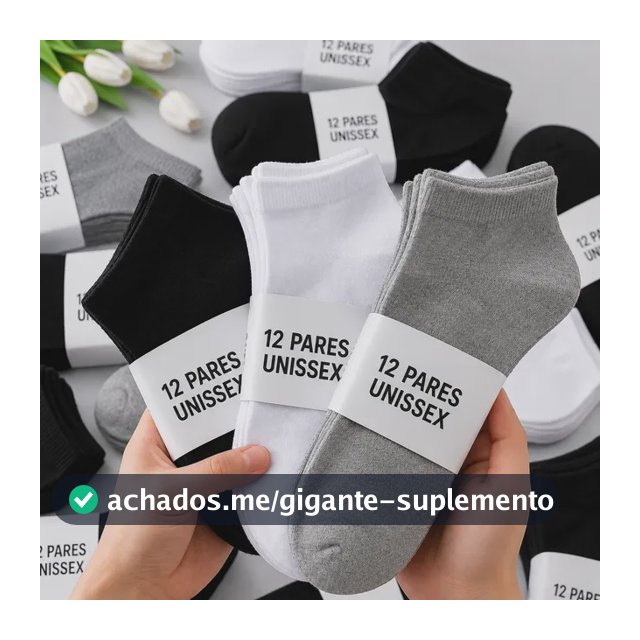 Kit 12 Pares Meia Soquete Curta Macia 30 Ao 46 Premium Full