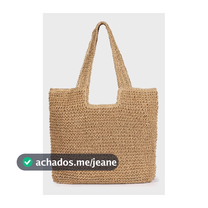 Bolsa de praia de palha, bolsa feminina, bolsa H