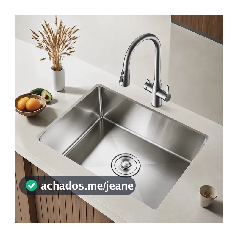Cuba Gourmet Inox 50x40cm Com Cesto E Manta Acústica Premium
