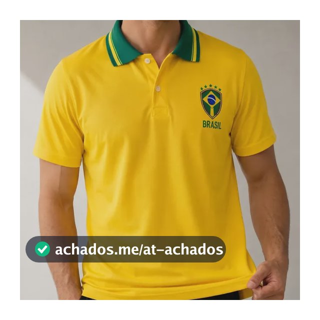 Camisa Polo Brasil Masculina Seleção Brasileira Premium Hexa Amarelo G Lisa
