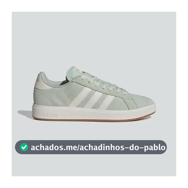 Tênis Feminino Grand Court Base 00s adidas Lingrn/cwhite/gum10 Liso 37 Br